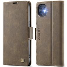 AUTSPACE - AUTSPACE iPhone 12 Pro Fodral Äkta läder - Brun