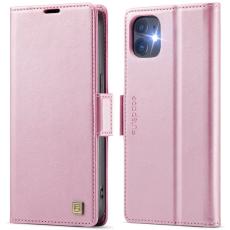 AUTSPACE - AUTSPACE iPhone 12 Pro Fodral Äkta läder - Pink