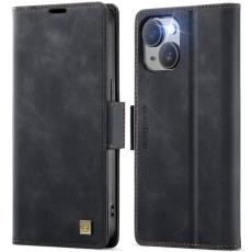 AUTSPACE - AUTSPACE iPhone 14 Plus Fodral Retro Läder - Svart