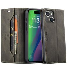 AUTSPACE - AUTSPACE iPhone 15 Plus Wallet Fodral Äkta läder - Kaffe