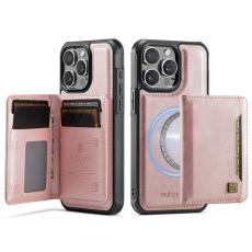 AUTSPACE - AUTSPACE iPhone 15 Pro Fodral Vintage Läder - Rose Gold