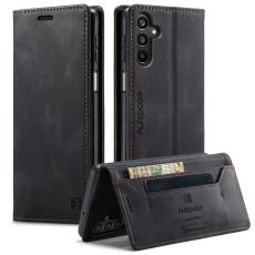 AUTSPACE - AUTSPACE Samsung Galaxy A16 5G Wallet Fodral Äkta läder - Svart