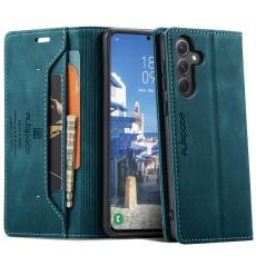 AUTSPACE - AUTSPACE Samsung Galaxy A35 5G Wallet Fodral Äkta läder - Blå