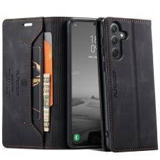 AUTSPACE - AUTSPACE Samsung Galaxy A35 5G Wallet Fodral Äkta läder - Svart