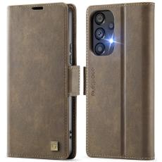 AUTSPACE - AUTSPACE Samsung Galaxy A53 5G Fodral &Auml;kta l&auml;der - Brun