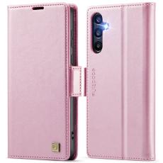 AUTSPACE - AUTSPACE Samsung Galaxy A55 5G Fodral &Auml;kta l&auml;der - Rosa