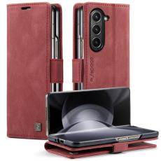 AUTSPACE - AUTSPACE Samsung Galaxy Z Fold6 5G Wallet Fodral &Auml;kta l&auml;der - R&ouml;d