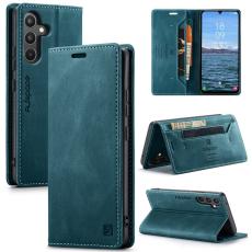 AUTSPACE - AUTSPACE Wallet Fodral för Samsung Galaxy A34 5G - Äkta läder - Blå