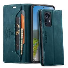 AUTSPACE - AUTSPACE Xiaomi 12S Pro 5G Wallet Fodral Äkta läder - Blå