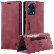 AUTSPACE - AUTSPACE Xiaomi 13 Lite Wallet Fodral Äkta läder - Röd