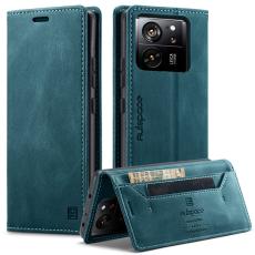 AUTSPACE - AUTSPACE Xiaomi 13T Pro Wallet Fodral &Auml;kta l&auml;der - Bl&aring;