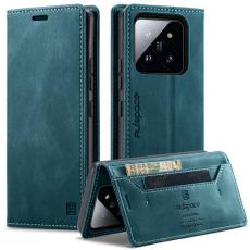 AUTSPACE - AUTSPACE Xiaomi 14 Wallet Fodral &Auml;kta l&auml;der - Bl&aring;