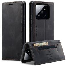AUTSPACE - AUTSPACE Xiaomi 14 Wallet Fodral &Auml;kta l&auml;der - Svart