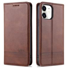 AZNS - AZNS iPhone 13 Pro Skal Folio PU Läder - Kaffe