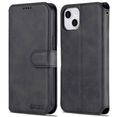 AZNS - AZNS iPhone 14 Fodral PU Läder - Svart