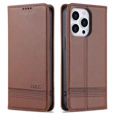 AZNS - AZNS iPhone 14 Pro Max Fodral PU Läder - Kaffe