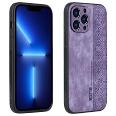 AZNS - AZNS iPhone 14 Pro Max Fodral - PU L&auml;der - Lila