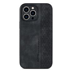 AZNS - AZNS iPhone 15 Pro Fodral PU Läder Coated TPU - Svart