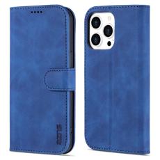 AZNS - AZNS iPhone 15 Pro Fodral Ställ Wallet PU Läder - Blå