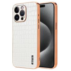AZNS - AZNS iPhone 16 Pro Fodral Electroplating PU+TPU - Vit