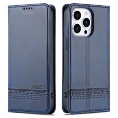 AZNS - AZNS iPhone 16 Pro Fodral PU Läder - Cowhide Textur - Blå