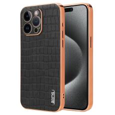 AZNS - AZNS iPhone 16 Pro Max Fodral &Auml;kta l&auml;der - Svart