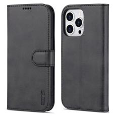 AZNS - AZNS iPhone 16 Pro Wallet Fodral Shockproof PU Läder - Svart