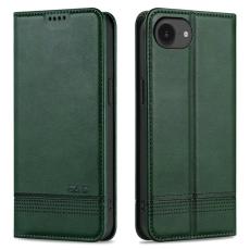 AZNS - AZNS iPhone 16e Fodral Äkta läder Plånboksfodral - Grön