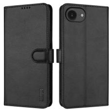 AZNS - AZNS iPhone 16e Fodral PU Läder Plånboksfodral - Svart