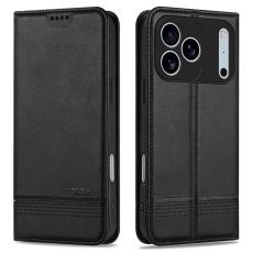 AZNS - AZNS iPhone 17 Pro Max Fodral &Auml;kta l&auml;der - Svart