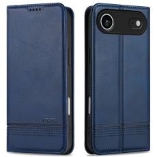 AZNS - AZNS iPhone Air Fodral Äkta läder Plånboksfodral - Blå