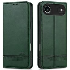 AZNS - AZNS iPhone Air Fodral Äkta läder Plånboksfodral - Grön