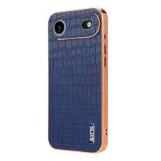 AZNS - AZNS iPhone Air Fodral Electroplating Krokodil PU + TPU - Blå