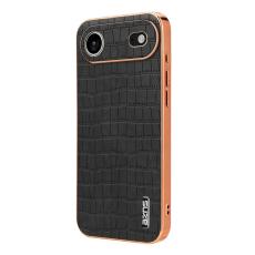 AZNS - AZNS iPhone Air Fodral Electroplating Krokodil PU + TPU - Svart