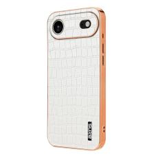 AZNS - AZNS iPhone Air Fodral Electroplating Krokodil PU + TPU - Vit