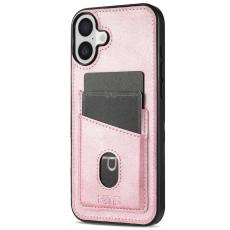 AZNS - AZNS K1 Series iPhone 16 Plus Fodral &Auml;kta l&auml;der - Ros&eacute;guld