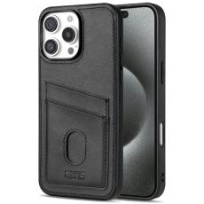 AZNS - AZNS K1 Series iPhone 16 Pro Max Fodral &Auml;kta l&auml;der - Svart