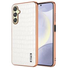 AZNS - AZNS Samsung Galaxy A16 Fodral Electroplating Kroko PU+TPU - Vit
