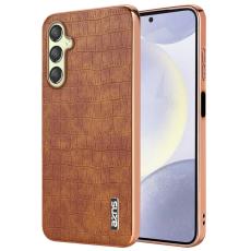 AZNS - AZNS Samsung Galaxy A16 Fodral Electroplating Krokodil PU+TPU - Brun