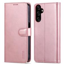 AZNS - AZNS Samsung Galaxy A35 5G Fodral i &Auml;kta L&auml;der - Ros&eacute;guld