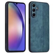 AZNS - AZNS Samsung Galaxy A35 5G Fodral Imprinted PU L&auml;der - Gr&ouml;n