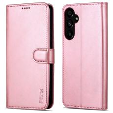 AZNS - AZNS Samsung Galaxy A55 5G Fodral i &Auml;kta L&auml;der - Ros&eacute;guld