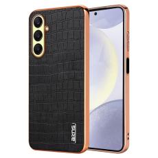 AZNS - AZNS Samsung Galaxy A56 5G Fodral - Elektropl&auml;terad Krokodil PU - Svart