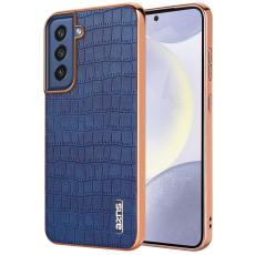 AZNS - AZNS Samsung Galaxy S21 FE 5G Fodral Äkta läder - Blå