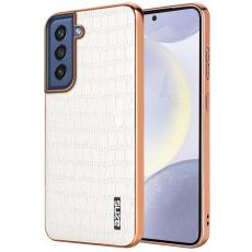 AZNS - AZNS Samsung Galaxy S21 FE 5G Fodral Äkta läder - Vit