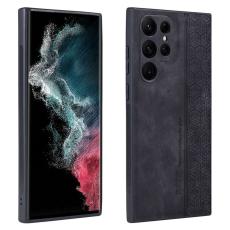 AZNS - AZNS Samsung Galaxy S22 Ultra Fodral PU Läder - Svart