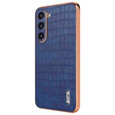 AZNS - AZNS Samsung Galaxy S23 Fodral Crocodile Textur PU+TPU - Blå