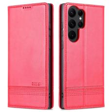 AZNS - AZNS Samsung Galaxy S23 Ultra Fodral Äkta läder - Röd