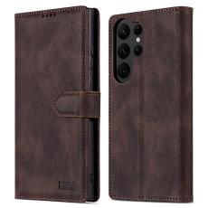 AZNS - AZNS Samsung Galaxy S23 Ultra Fodral PU Läder - Brun