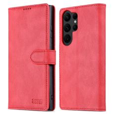 AZNS - AZNS Samsung Galaxy S23 Ultra Fodral PU Läder - Röd